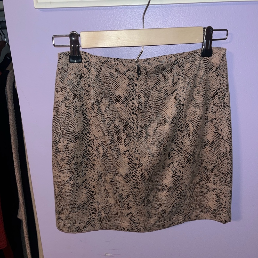 Wild honey snake skin skirt